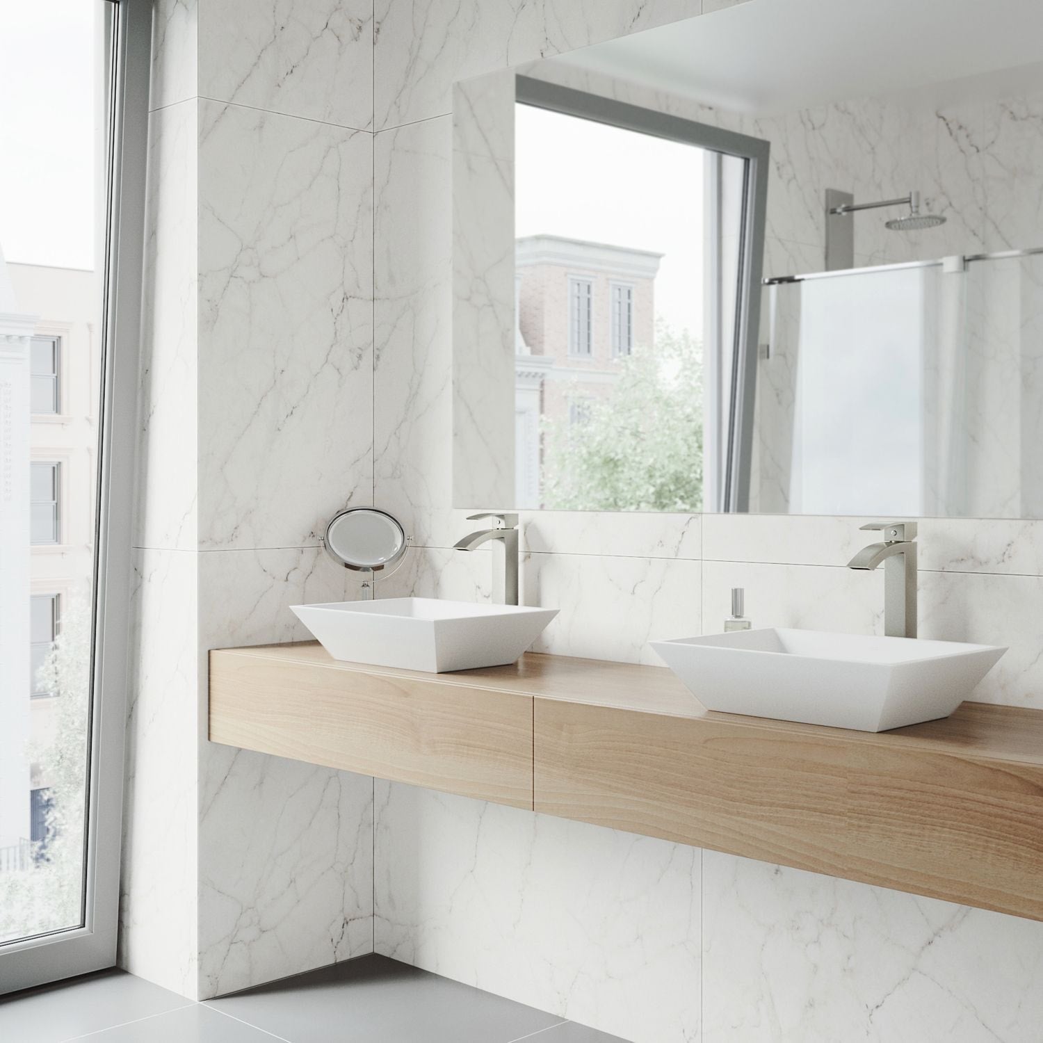 Vinca Matte Stone Vessel Bathroom Sink/Basin with Deep Bowl, White D0R2 - product image 7