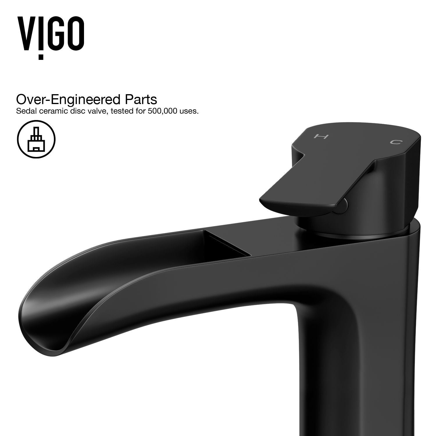 Wisteria MatteStone White Bathroom Sink/Basin Set with Niko Faucet and Oval Composite Vessel D6C1 - product image 7