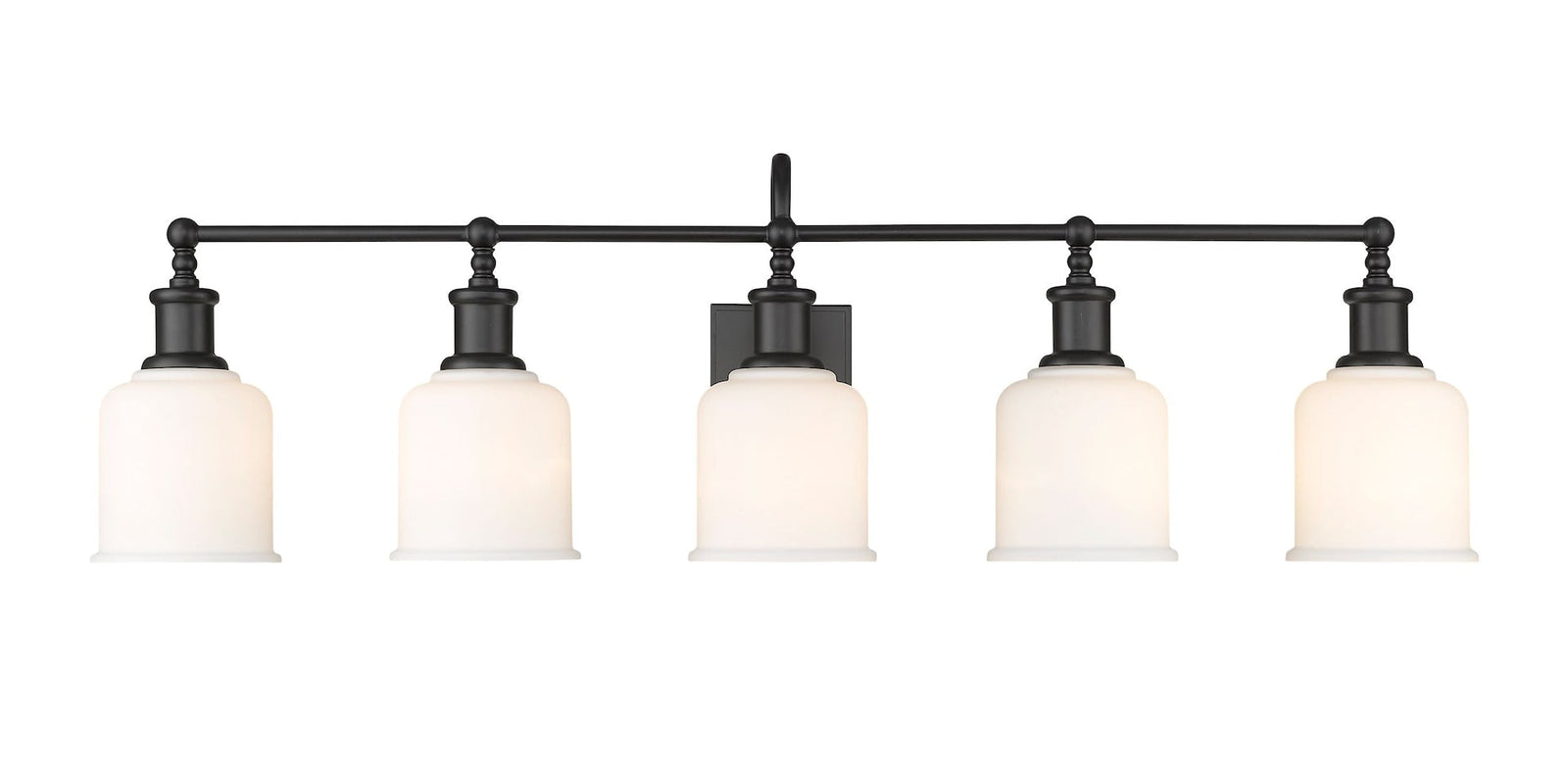 Bryant 5-Light Vanity Light, Black with Opal Shade Z1E4 - product image 2