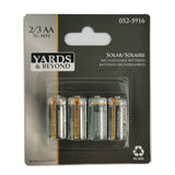 150mAh 2/3 AA Solar Rechargeable Batteries, 4-pk O5G5 - product image 1