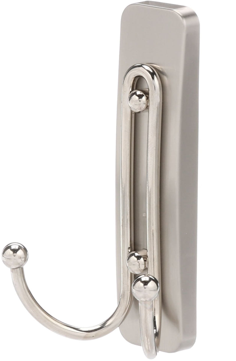 3M Command Large Bathroom Double Hook, Satin Nickel G1G1