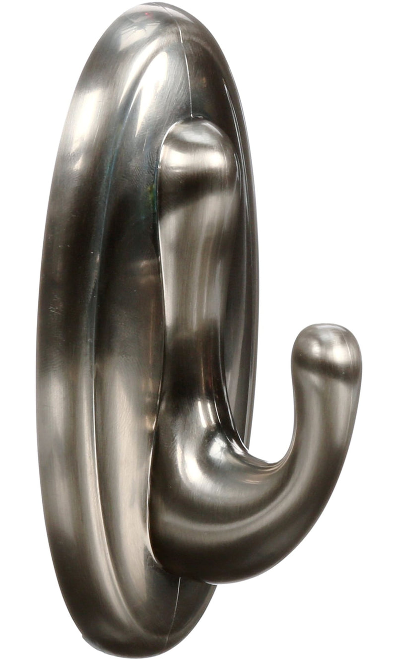 3M Command Large Traditional Decorative Utility Hook, Brushed Nickel F0P5