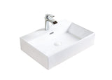 Bath Raylee Ceramic Vessel Bathroom Sink/Basin with Overflow, Glossy White M9S9 - product image 1
