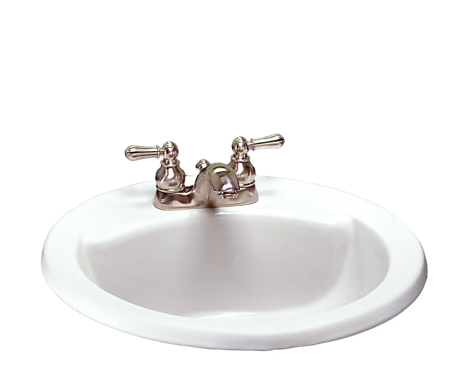Cadet Round 4-in Center Drop-In Bathroom Sink/Basin with Overflow, White, 19-in J4P6 - product image 1