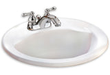 Cadet Round 4-in Center Drop-In Bathroom Sink/Basin with Overflow, White, 19-in J4P6 - product image 2