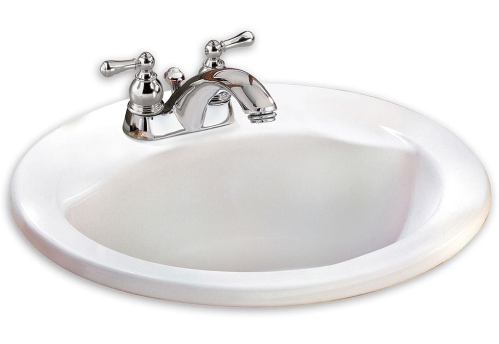 Cadet Round 4-in Center Drop-In Bathroom Sink/Basin with Overflow, White, 19-in J4P6 - product image 2