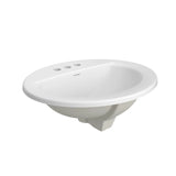 Colony Oval 4-in Center Drop-In Bathroom Sink/Basin, White 20.5x17.5-in Q6R8 - product image 1