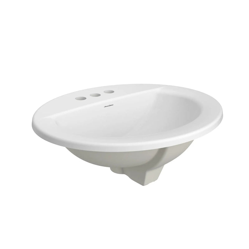 Colony Oval 4-in Center Drop-In Bathroom Sink/Basin, White 20.5x17.5-in Q6R8