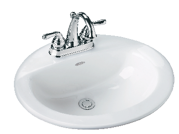 Colony Oval 4-in Center Drop-In Bathroom Sink/Basin, White 20.5x17.5-in Q6R8 - product image 2