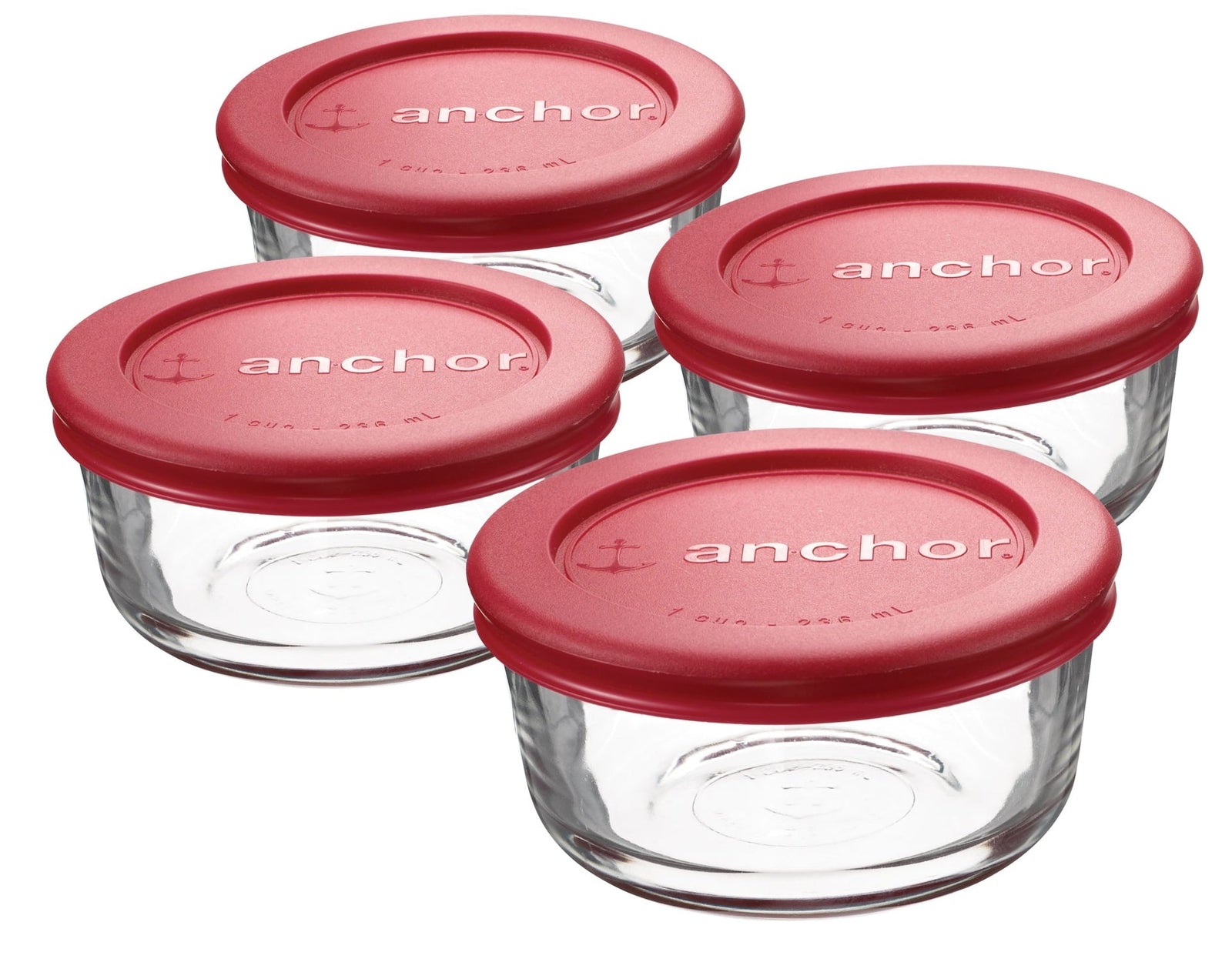 Glass Round Storage Containers with Lids, 4 Count R9J9 - product image 1