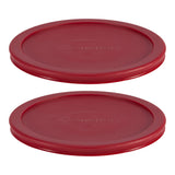 Plastic Lid Set, Red, 2-pc x 7-Cup S7A8 - product image 1