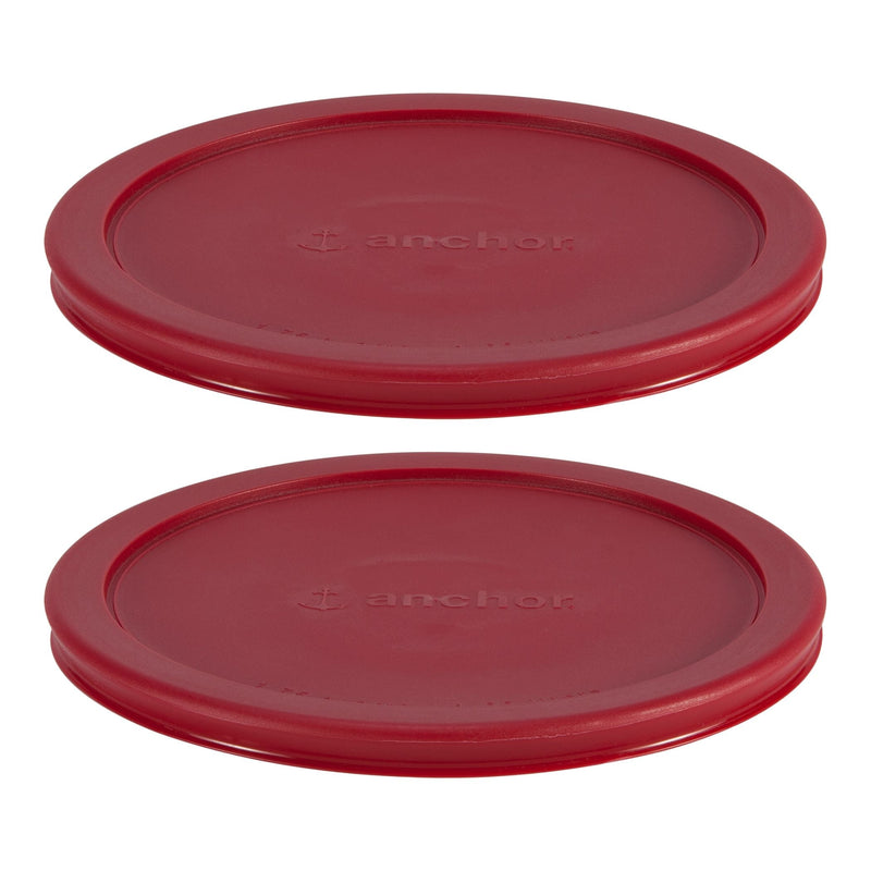 Plastic Lid Set, Red, 2-pc x 7-Cup S7A8