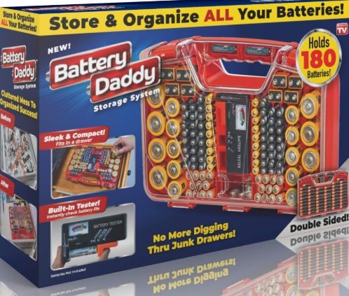 Ontel Battery Daddy 180 Battery Organizer and Storage Case P1Q8
