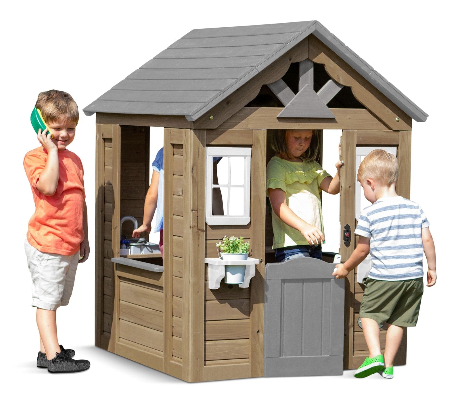 Discovery Maple Leaf All Wood Playhouse, Ages 1-5 P1D3 - product image 1