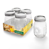 Ball Regular Mouth Sunshine Glass Mason Jar, 16-oz/473-mL, 4-pk A5P4 - product image 1