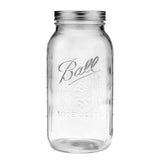 Ball Wide Mouth Half Gallon Glass Mason Jar, 64-oz/1.89-L, 6-pk R0R1 - product image 1