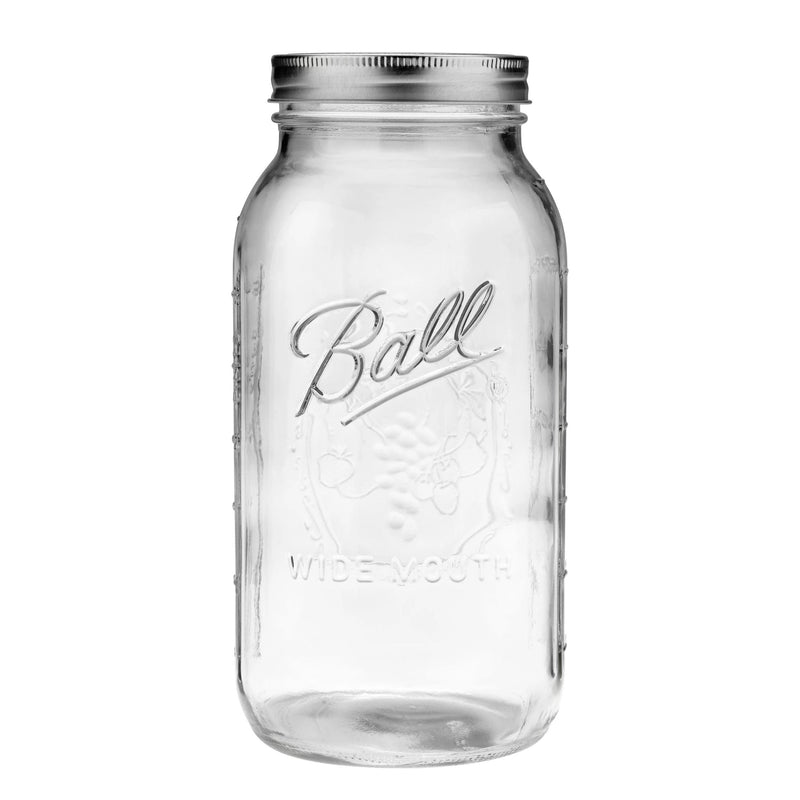 Ball Wide Mouth Half Gallon Glass Mason Jar, 64-oz/1.89-L, 6-pk R0R1