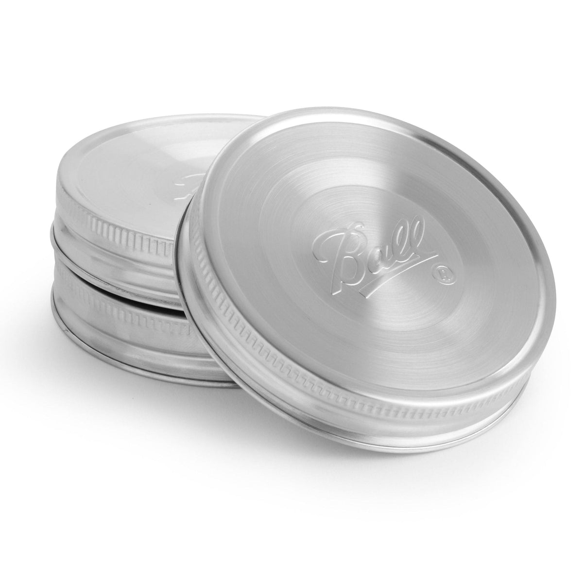 BALL Wide Mouth Stainless Steel Lids, Rust-Resistant, 3-pk F8B3 - product image 1