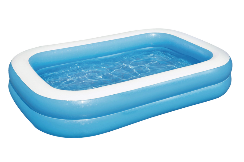 Rectangular Inflatable Family Wading Pool, 8.5-ft x 5.8-ft x 20-in J0U8