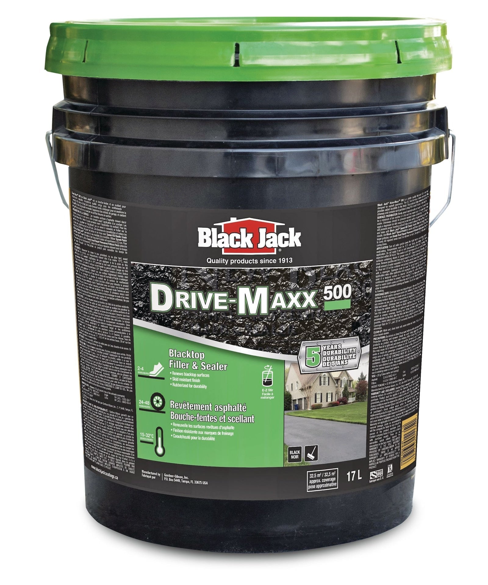 Black Jack Drive-Maxx 500 5-Year Asphalt Driveway Filler & Sealer, 32.5 sq. m Coverage, 17-L B9B1 - product image 1