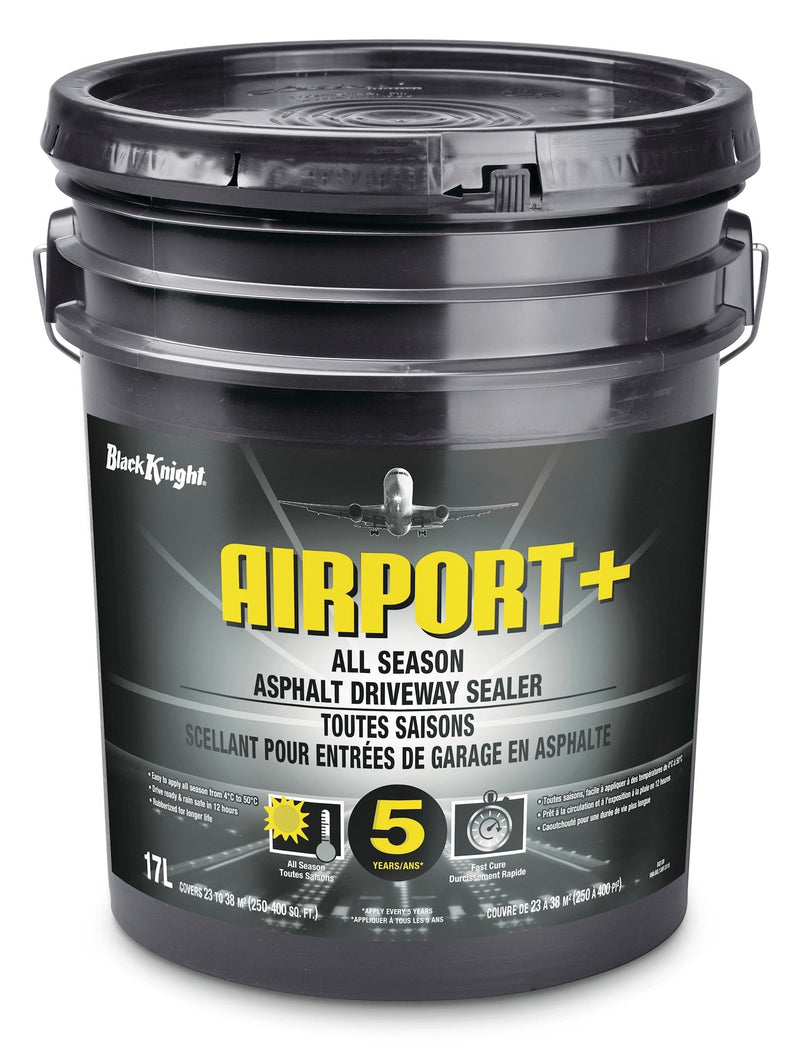 Black Knight Airport+ All-Season Driveway Asphalt Sealer, 250-400 sq. ft Coverage, 17-L Y2U0