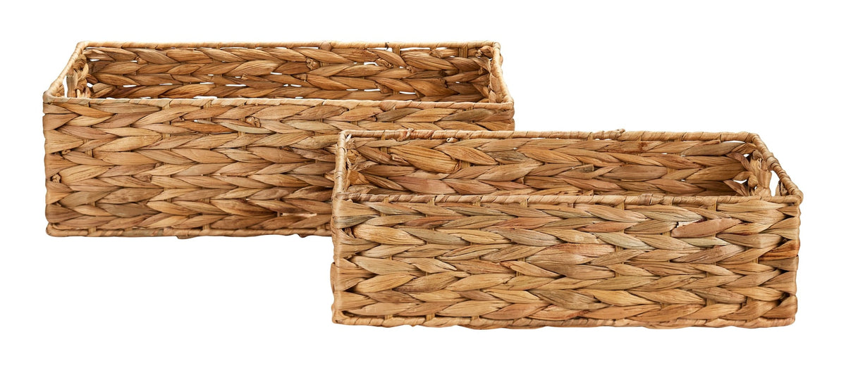 Ari Rectangle Woven Water Hyacinth Storage Basket, 2-pc P8N4 - product image 1