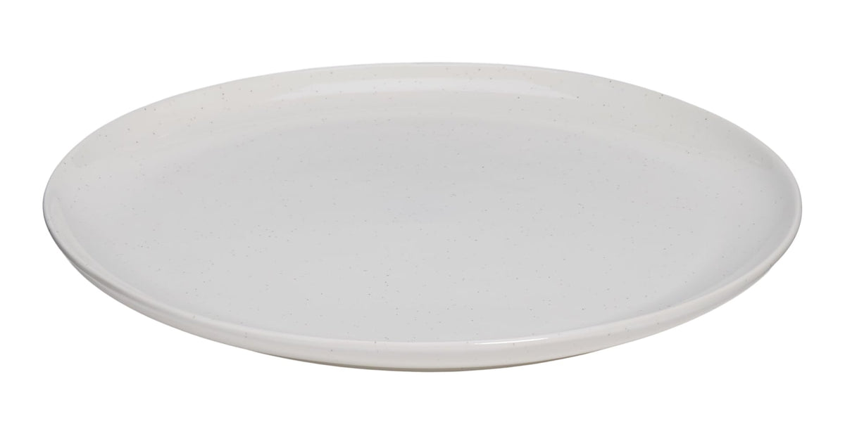 Bettina Glossy Stoneware Dinner Plate, 1-pc, White Speckle Y6T3 - product image 1