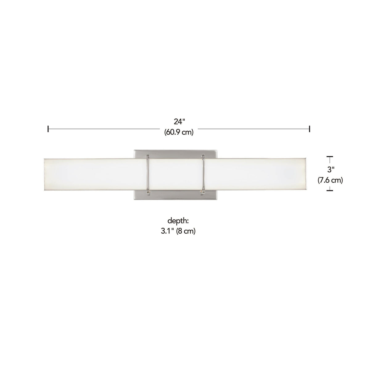Byrne LED Vanity Light Fixture, Polished Nickel W2F0 - product image 5
