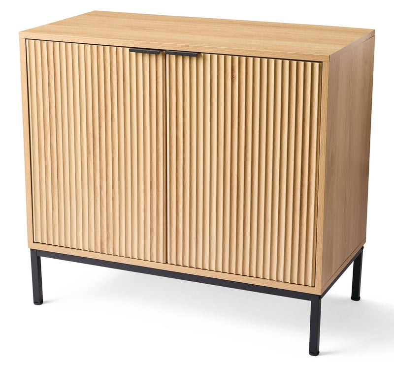 Byward Scallop Accent Cabinet Oak P2Z7