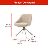 Chester Swivel Office Chair, Greige Y6I3 - product image 3
