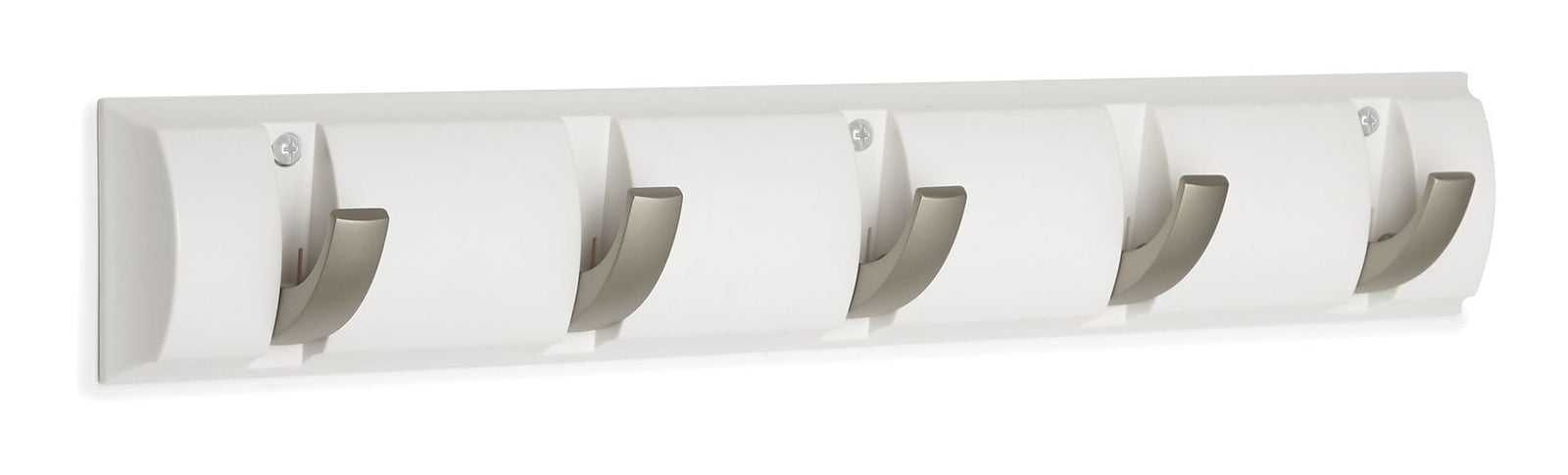 Clement Steel 5-Hook Flip Down Rail, White, 20-in A5R8 - product image 1