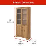 Donevan Multi-Purpose Cabinet, Oak Y1W9 - product image 3