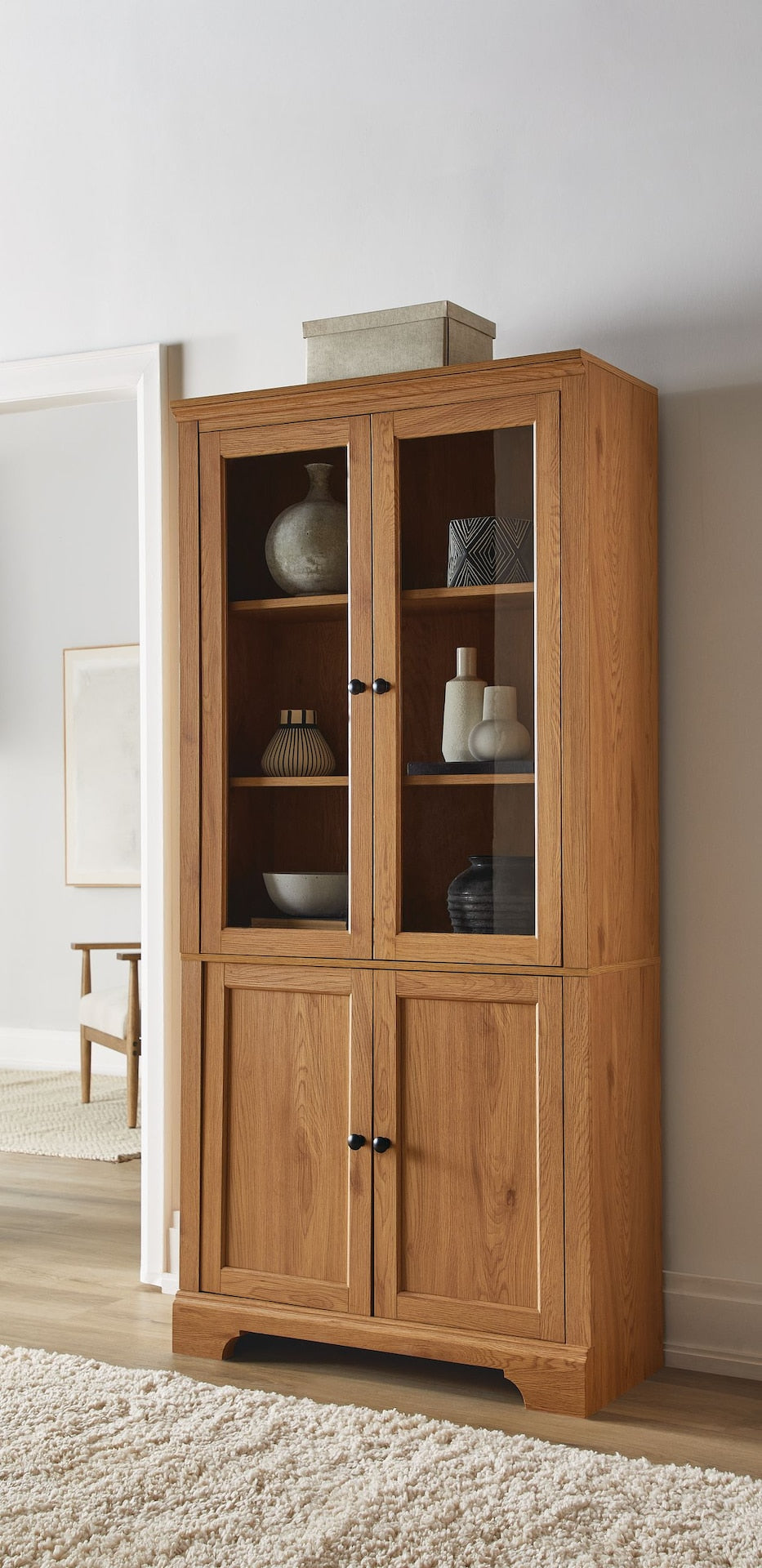 Donevan Multi-Purpose Cabinet, Oak Y1W9 - product image 4