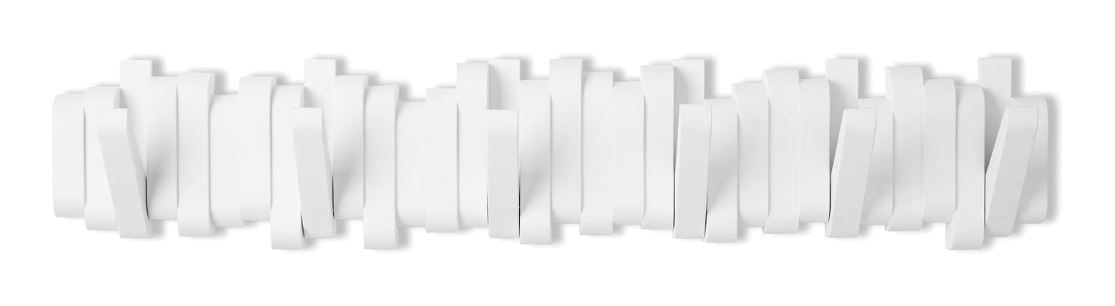 Flemington Steel 6-Hook Flip Down Rail, White, 24-in E6H3 - product image 1