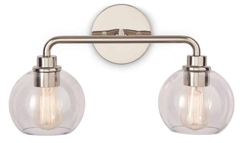 Fuller 2-Light Vanity Light Fixture, Polished Nickel U2O8