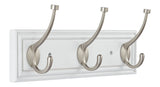 Galena Stainless Steel 3-Hook Rail, White, 16-in D8U2 - product image 1