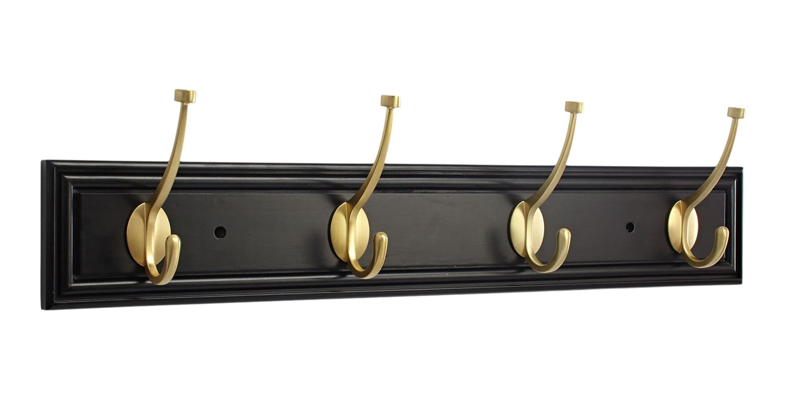 Galena Stainless Steel 4-Hook Pill Top Rail, Black/Brass, 27-in K4P7 - product image 1