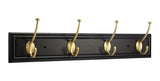 Galena Stainless Steel 4-Hook Pill Top Rail, Black/Brass, 27-in V3X8 - product image 1