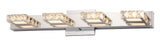 Isabella 4-Light Crystal Design LED Vanity Light Fixture, Chrome R5S7 - product image 2