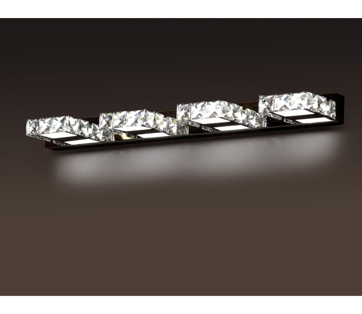 Isabella 4-Light Crystal Design LED Vanity Light Fixture, Chrome R5S7 - product image 7