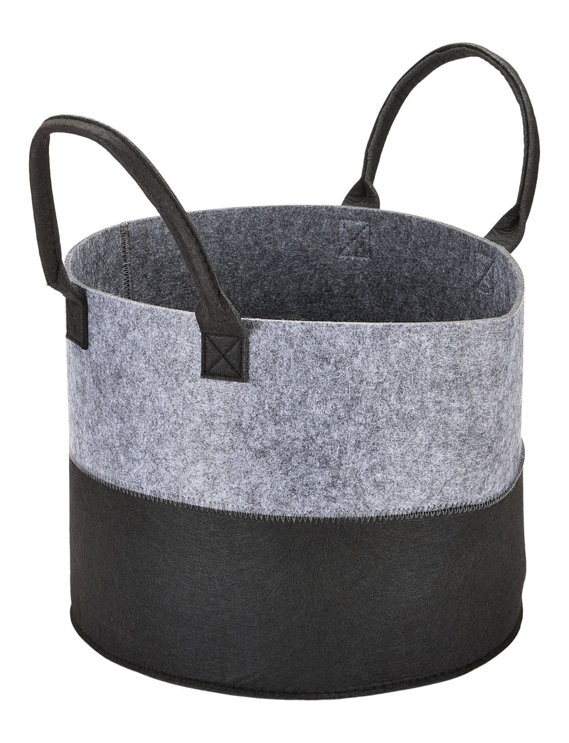 Jude Felt Organization/Storage Basket, Grey/Black E4X0