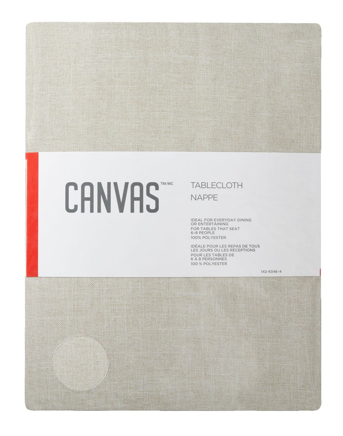 Oatmeal Table Cloth, 60 x 84-in C0J4 - product image 1