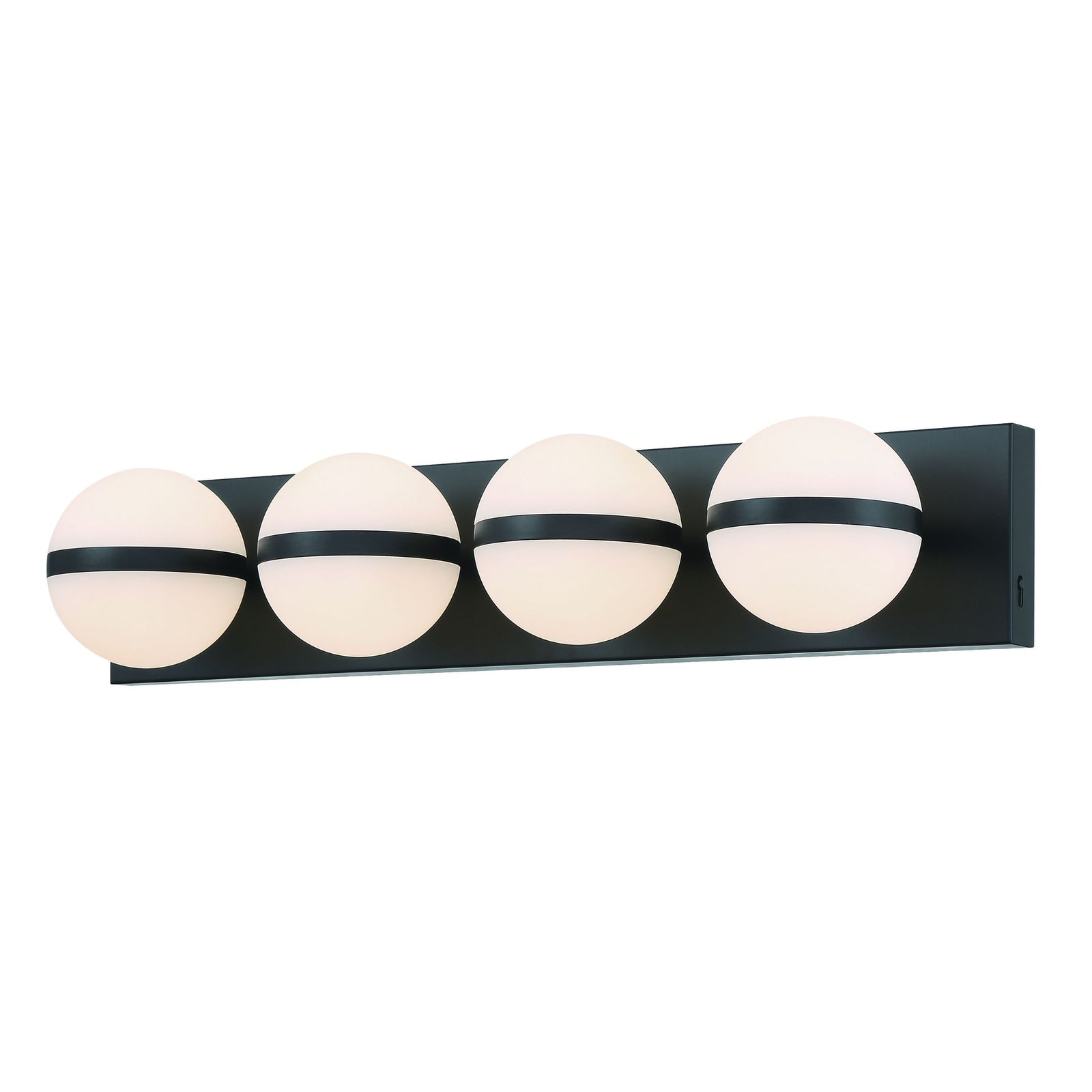 Orion 4-Light Vanity with Acrylic Glass, Black, 25-in Y1K6 - product image 3