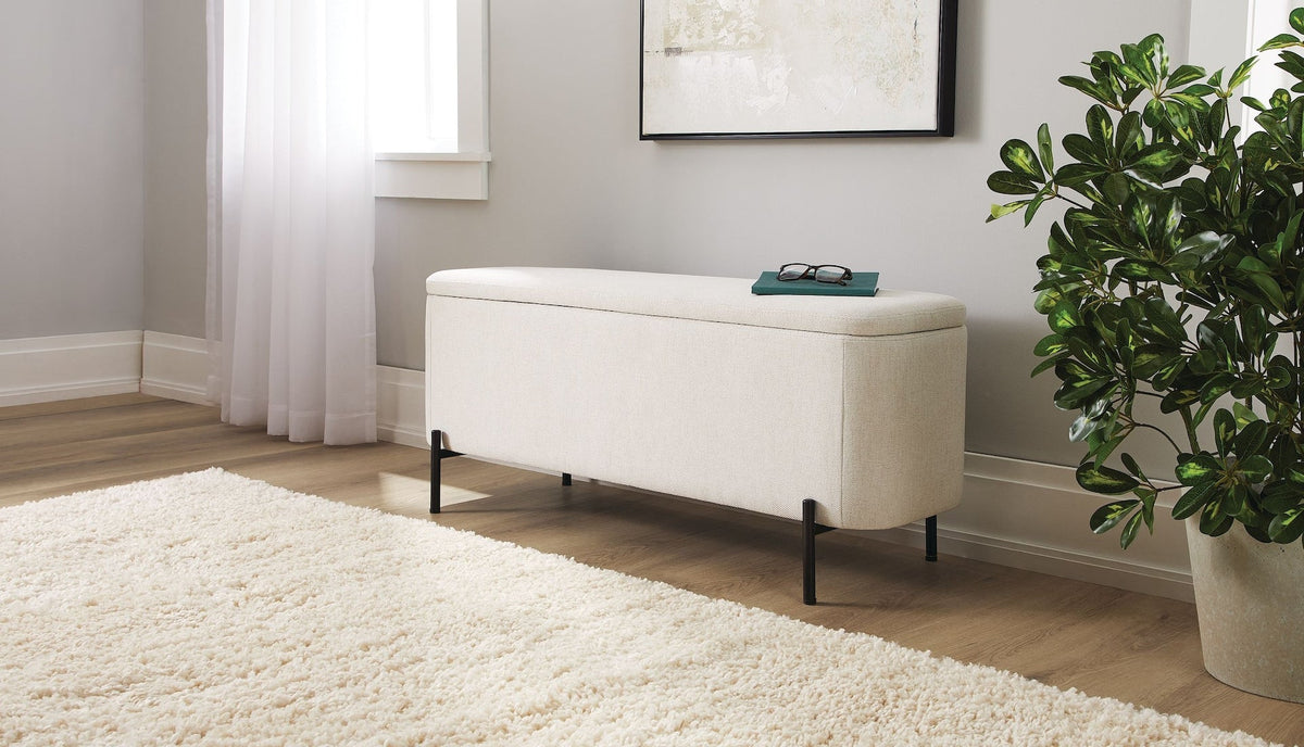 Picton Storage Bench, White O7V2 - product image 3