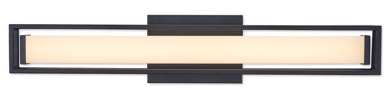 Slade 1-Light Integrated LED Vanity Light, Black, 24-in U0N7
