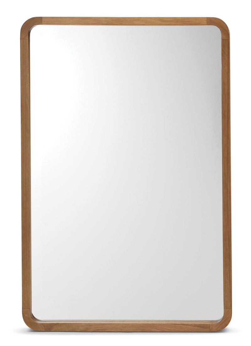 Springside Pearwood Rectangular Wall Mirror, Brown, 24 x 36-in W2D0