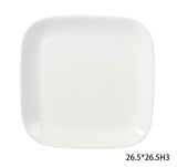 Square Stoneware Dinner Plate, 10-in, White P1H4 - product image 1