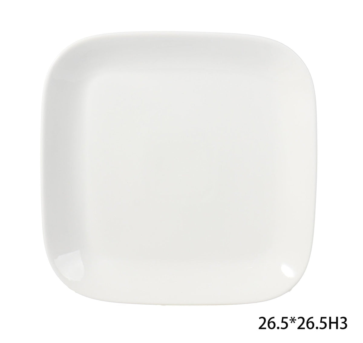 Square Stoneware Dinner Plate, 10-in, White P1H4 - product image 1