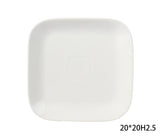 Square Stoneware Side Plate, 8-in, White X1W1 - product image 1