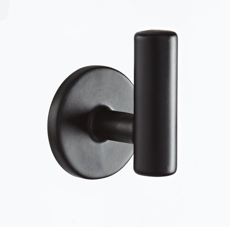 Stainless Steel Single Post Hooks, Black, 2-pk Z3W1